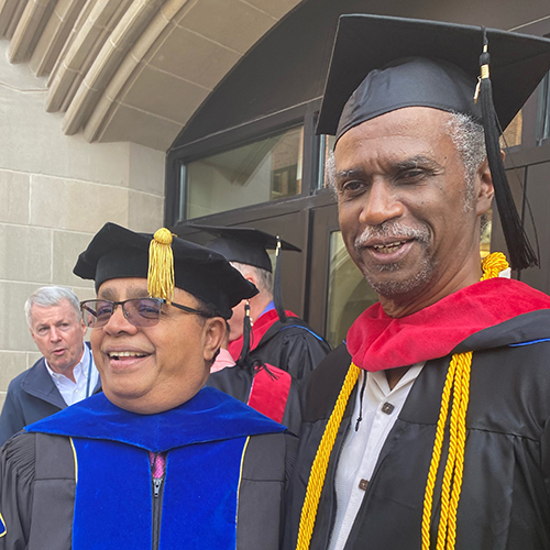 Cliff Kyle celebrates his graduation from Moody Theological Seminary